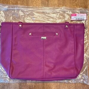 thirty-one Magenta Leather-Texture Tote